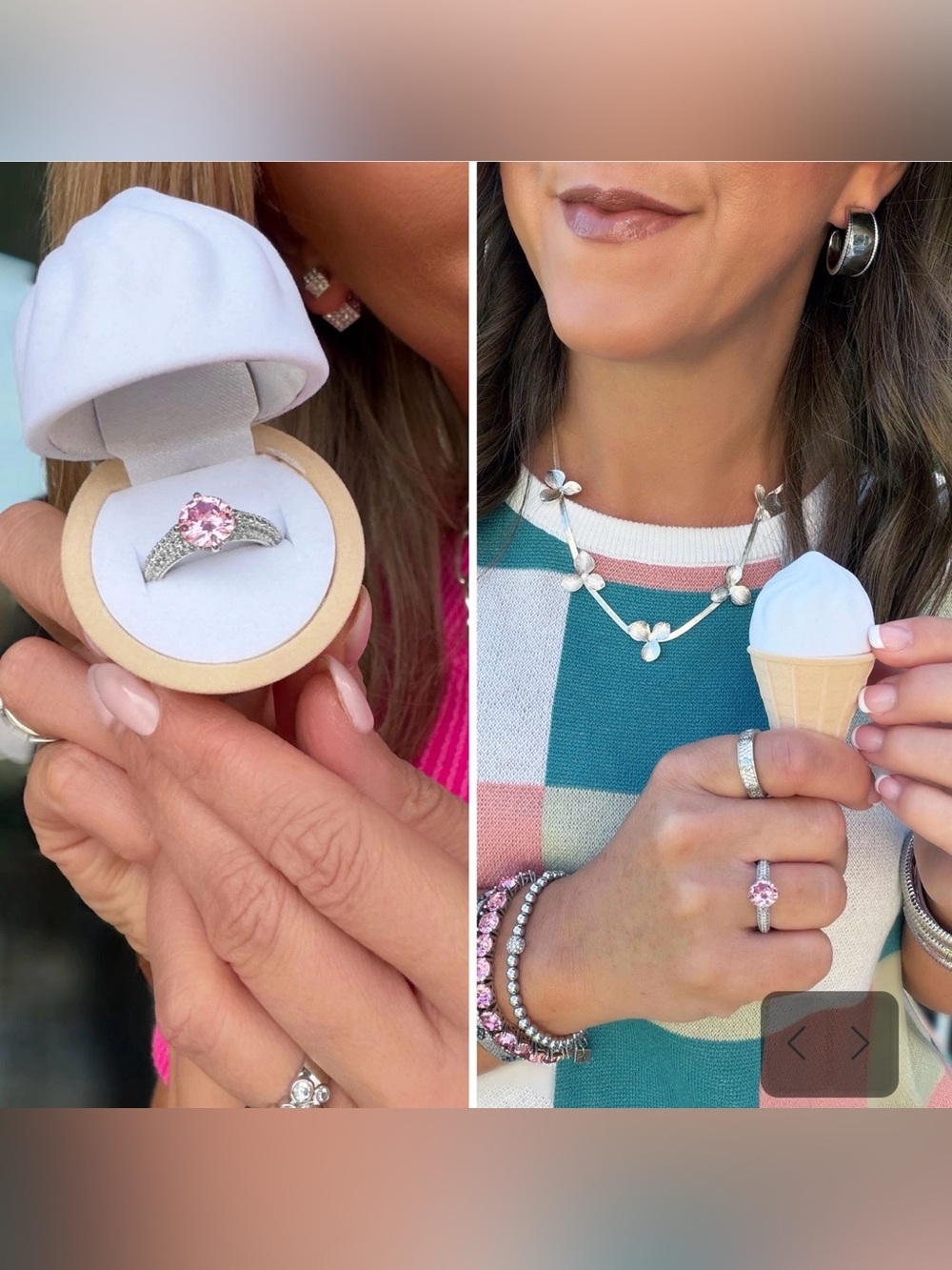 Park Lane “Sundae” Ring in Size 8! Comes in Giftable Ice Cream Cone Box!